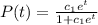 P(t) = \frac{c_{1}e^{t}}{1 + c_{1}e^{t}}