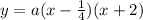 y=a(x-\frac{1}{4})(x+2)