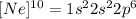 [Ne]^{10}=1s^22s^22p^6