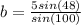 b=\frac{5sin(48)}{sin(100)}