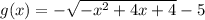 g(x) = -\sqrt{-x^2+4x+4} - 5