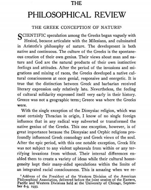 How did the early greeks explain the forces of nature?