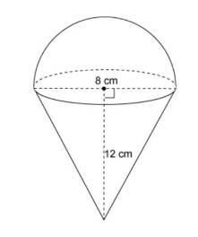 Answer asapthe figure is made up of a cone and a hemisphere. to the nearest whole number, what is th