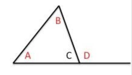 What is the exterior angle theorem and what is it’s significance for solving angles of a triangle?