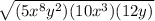 \sqrt{(5x^8y^2)(10x^3)(12y)}