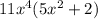 11x^{4}(5x^{2} + 2)