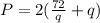 P = 2(\frac{72}{q} + q)
