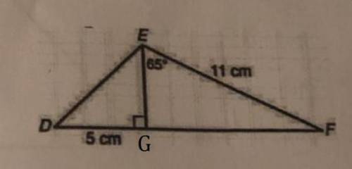 10) find the measure of angle d. hint:  you must do two math problems to solve 11 cm a.) 43° b.) 5°