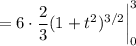 =6\cdot\dfrac23(1+t^2)^{3/2}\bigg|_0^3
