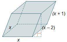 Which expression represents the volume of the prism?  x(x – 2) cubic units x(x +1) cubic units x2(x