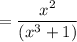 =\dfrac{x^2}{(x^3+1)}