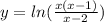 y = ln(\frac{x(x-1)}{x-2})