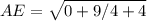 AE=\sqrt{0 +9/4+4} \\