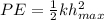 PE = \frac{1}{2} kh_{max} ^2
