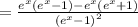 =\frac{e^x\left(e^x-1\right)-e^x\left(e^x+1\right)}{\left(e^x-1\right)^2}