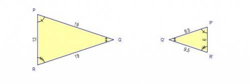 Suppose that m∠c = m∠f. which other fact would guarantee that the triangles are similar