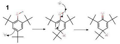 Treatment of 2,4,6-tri-tert-butylphenol with bromine in cold acetic acid gives the compound c18h29br
