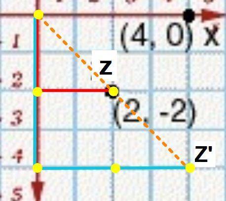 on the graph below are three points x, y, and z. write the coordinates for the given dilation. do, 2