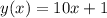 y(x)=10x+1