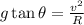 g \tan \theta = \frac{v^2}{R}