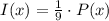 I(x) = \frac{1}{9}\cdot P(x)