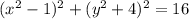 (x^2-1)^2+(y^2+4)^2=16