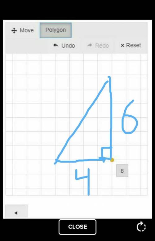 20 pts!  asap!  a right triangle has a vertex at point b, a height of 6 units, and a base of 4 units
