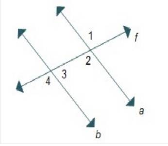 Which set of equations is enough information to prove that lines a and b are parallel lines cut by t