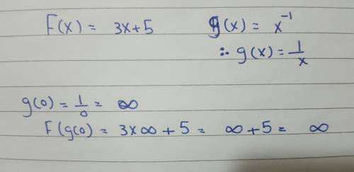 If f(x)=3x+5 and g(x)=x-1 then f[g(0)]=