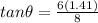 tan\theta = \frac{6(1.41)}{8}