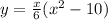 y = \frac x 6 (x^2 - 10)
