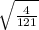 \sqrt{\frac{4}{121} }