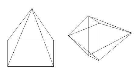 The surface area of which composite figure is the sum of the areas of eight triangular faces? atwo r