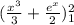 (\frac{x^3}{3} + \frac{e^x}{2})\limits^2_1