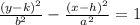 \frac{(y - k)^{2} }{b^{2} } - \frac{(x - h)^{2} }{a^{2} } = 1