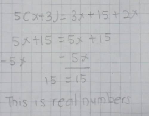 Which equation has a solution of all real numbers