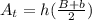 A_t=h(\frac{B+b}{2} )