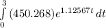 \int\limits^3_0 {(450.268)e^{1.12567t}} \, dt