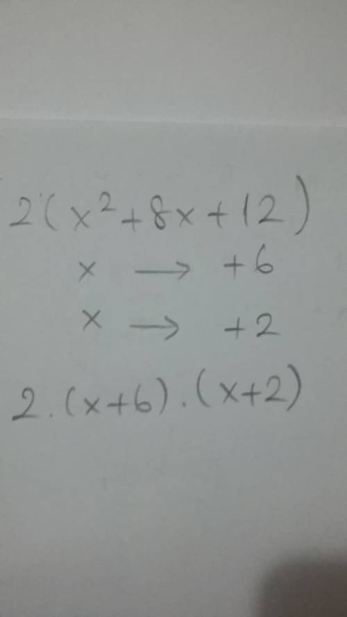 Express the following in factored form:  2x^2 + 16x + 24