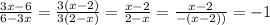 \frac{3x-6}{6-3x}=\frac{3(x-2)}{3(2-x)}=\frac{x-2}{2-x}=\frac{x-2}{-(x-2))}=-1