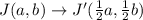 J( a, b)\to J'( \frac{1}{2} a, \frac{1}{2} b)