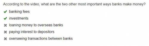 According to the video, what are the two other most important ways banks make money?  there little b