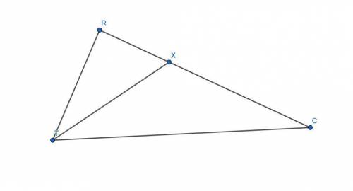 In triangle rst, rt = 4, st = 8, and tx bisects <  rts. which of the following proportions must b