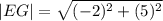 |EG|=\sqrt{(-2)^2+(5)^2}