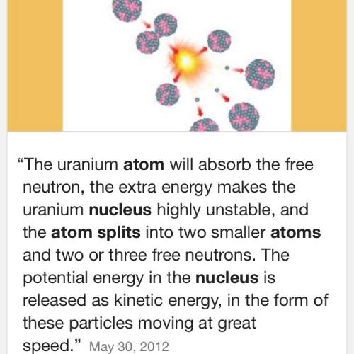 How is the nucleus of an atom split?