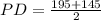 PD=\frac{195+145}{2}