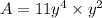 A = 11y^4 \times y^2