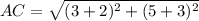 AC=\sqrt{(3+2)^{2}+(5+3)^{2}}