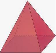 Which simple solid looks like a square from above, a triangle from the front, and a triangle from th