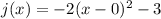 j(x)=-2(x-0)^2-3